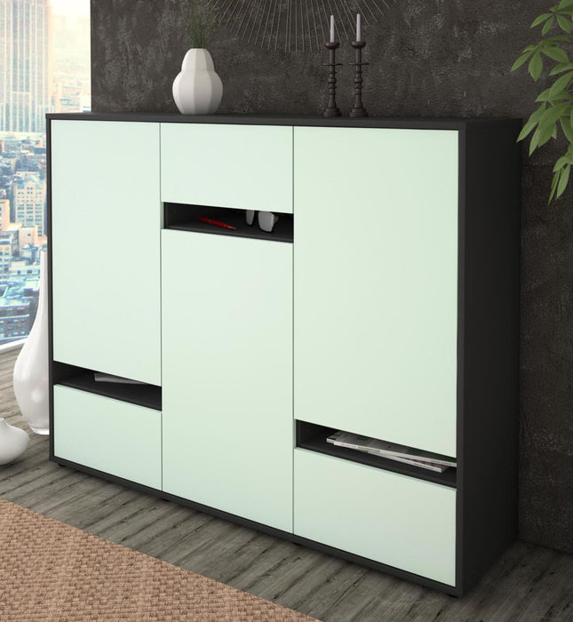 Highboard Mirella, Mint Studio (136x108x35cm) - Dekati GmbH