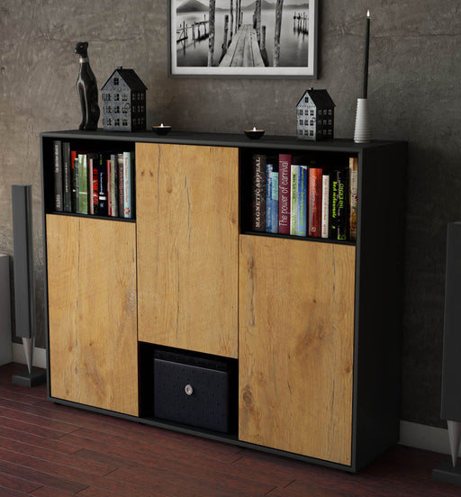 Highboard Momo, Eiche Studio (136x108x35cm) - Dekati GmbH