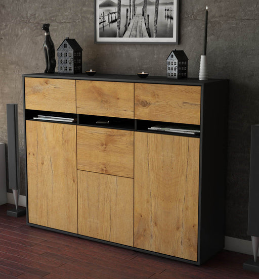 Highboard Neda, Eiche Studio (136x108x35cm) - Dekati GmbH