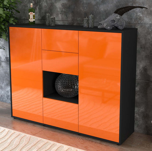 Highboard Nikolina, Orange Studio (136x108x35cm) - Dekati GmbH