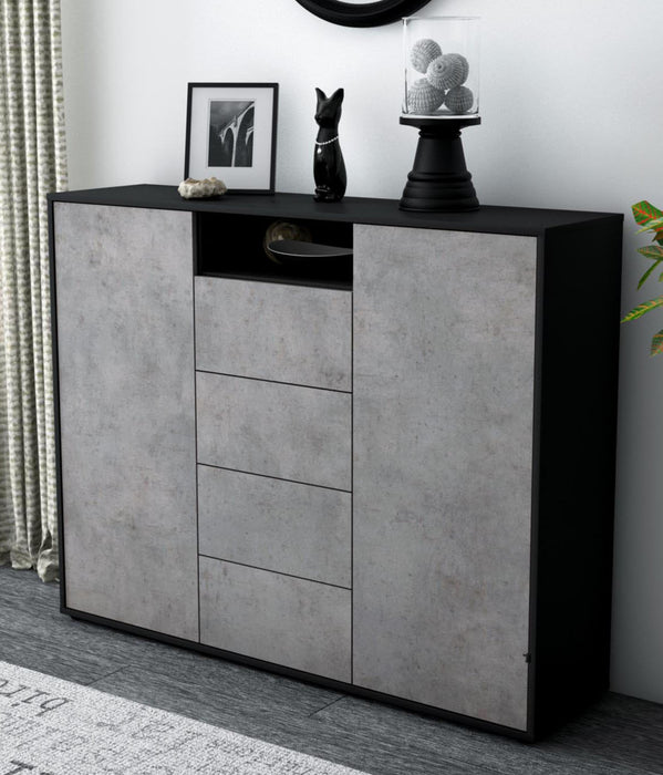 Highboard Nives, Beton Studio (136x108x35cm) - Dekati GmbH