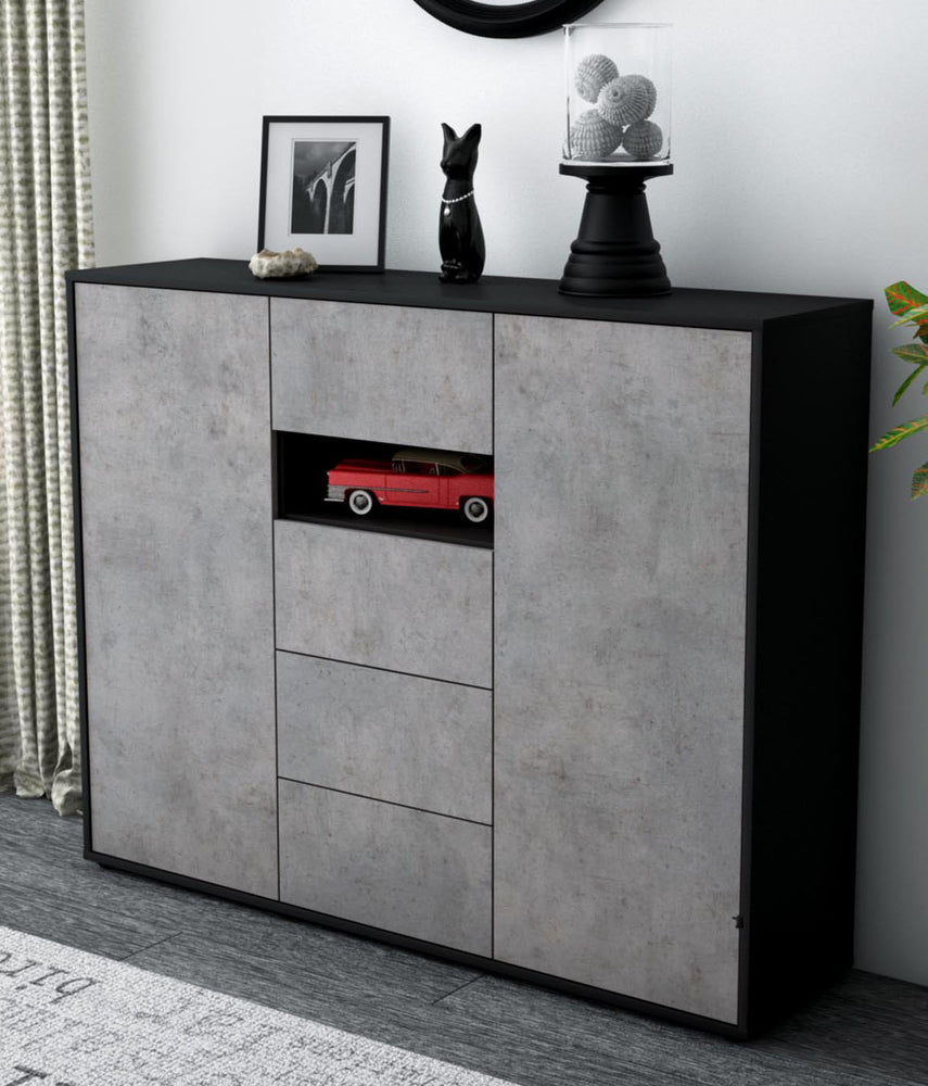 Highboard Noe, Beton Studio (136x108x35cm) - Dekati GmbH