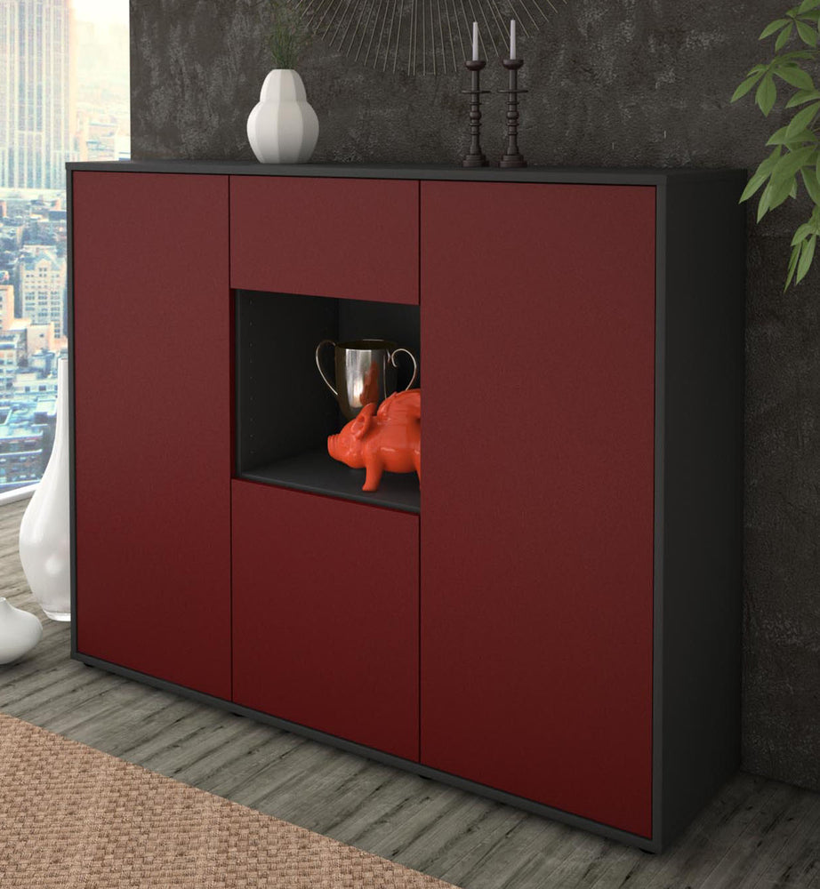 Highboard Nuria, Bordeaux Studio (136x108x35cm) - Dekati GmbH