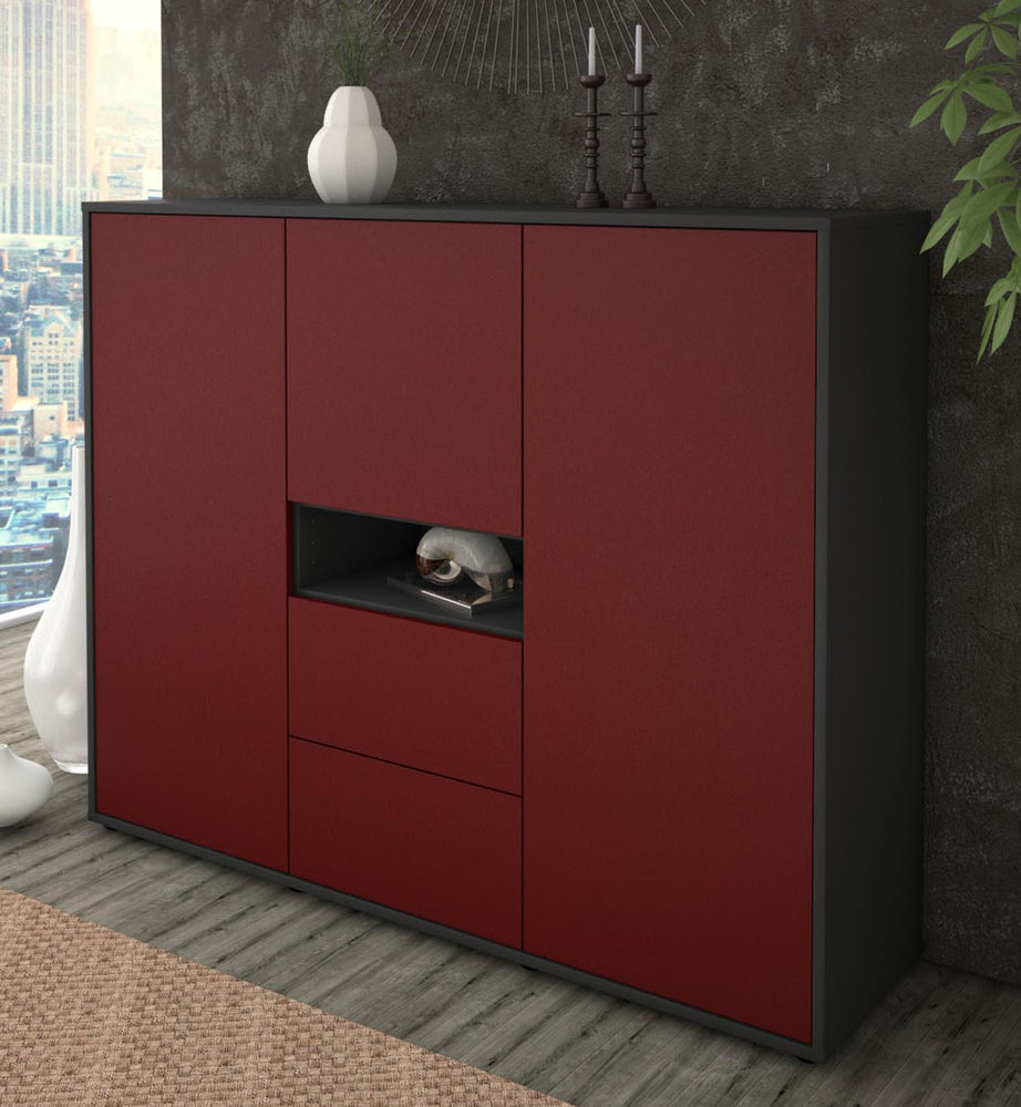 Highboard Olivia, Bordeaux Studio (136x108x35cm) - Dekati GmbH