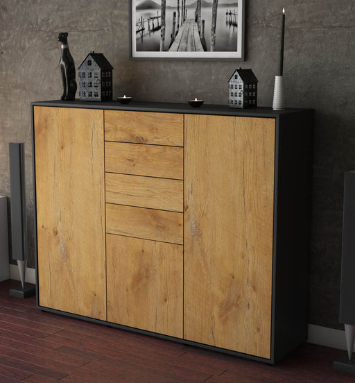 Highboard Patricia, Eiche Studio (136x108x35cm) - Dekati GmbH