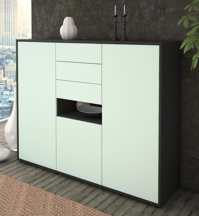 Highboard Paulina, Mint Studio (136x108x35cm) - Dekati GmbH