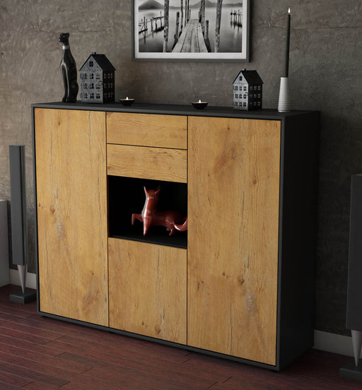 Highboard Penelope, Eiche Studio (136x108x35cm) - Dekati GmbH