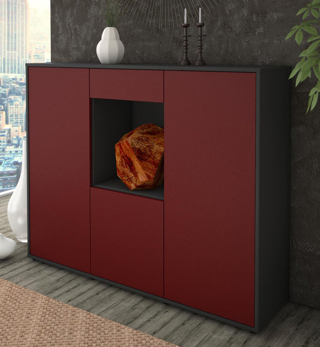 Highboard Peppina, Bordeaux Studio (136x108x35cm) - Dekati GmbH