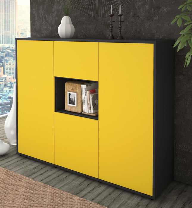 Highboard Pippa, Gelb Studio (136x108x35cm) - Dekati GmbH