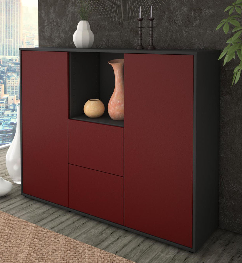 Highboard Rabea, Bordeaux Studio (136x108x35cm) - Dekati GmbH