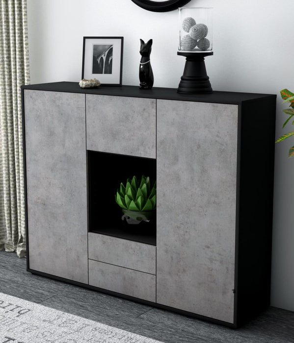 Highboard Rella, Beton Studio (136x108x35cm) - Dekati GmbH