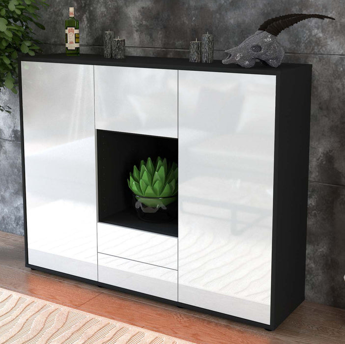 Highboard Rella, Weiß Studio (136x108x35cm) - Dekati GmbH