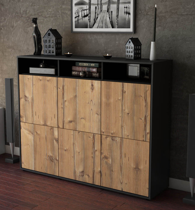 Highboard Sara, Pinie Studio (136x108x35cm) - Dekati GmbH