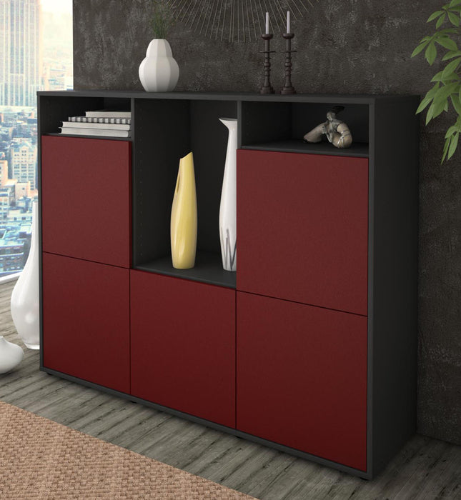 Highboard Sarina, Bordeaux Studio (136x108x35cm) - Dekati GmbH