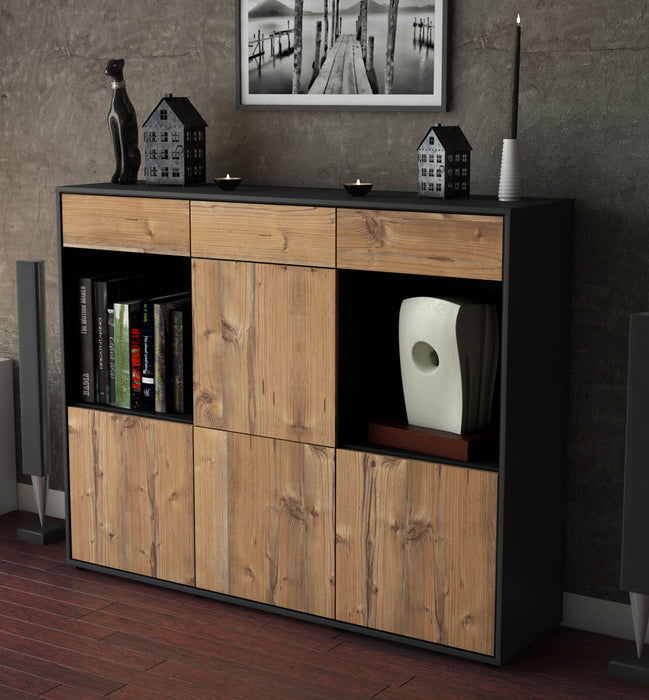 Highboard Selena, Pinie Studio (136x108x35cm) - Dekati GmbH