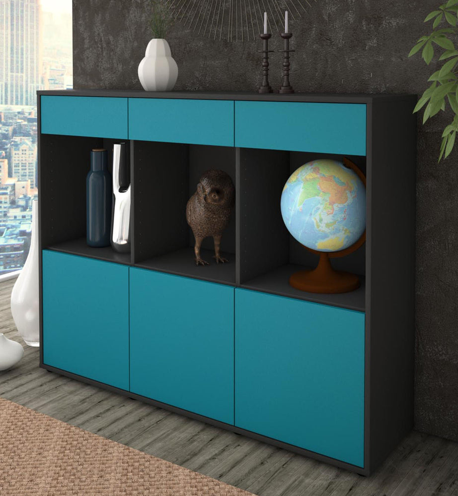 Highboard Selina, Türkis Studio (136x108x35cm) - Dekati GmbH