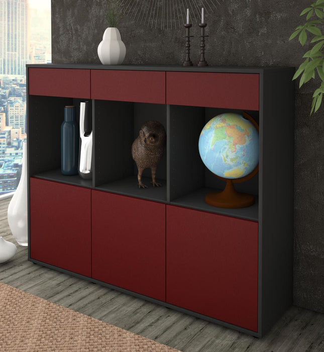 Highboard Selina, Bordeaux Studio (136x108x35cm) - Dekati GmbH