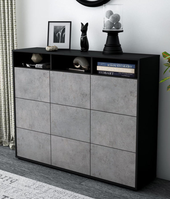 Highboard Sofia, Beton Studio (136x108x35cm) - Dekati GmbH