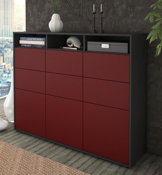 Highboard Tatiana, Bordeaux Studio (136x108x35cm) - Dekati GmbH