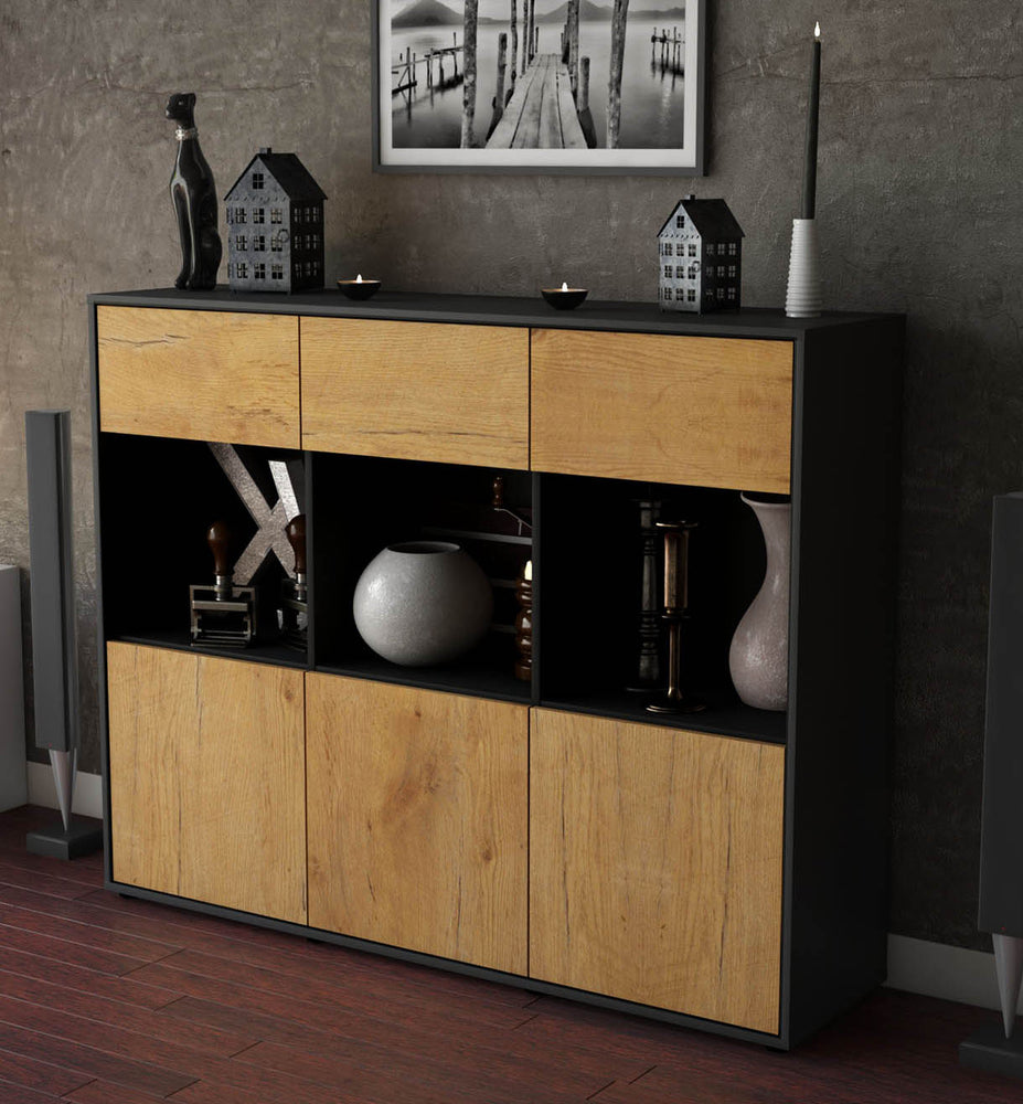 Highboard Tessa, Eiche Studio (136x108x35cm) - Dekati GmbH