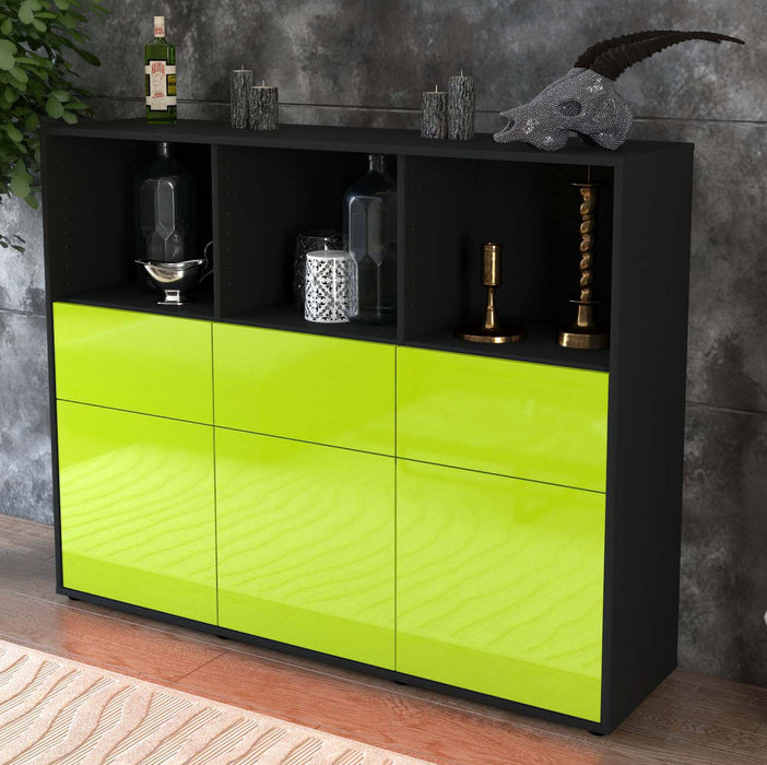 Highboard Theresia, Grün Studio (136x108x35cm) - Dekati GmbH