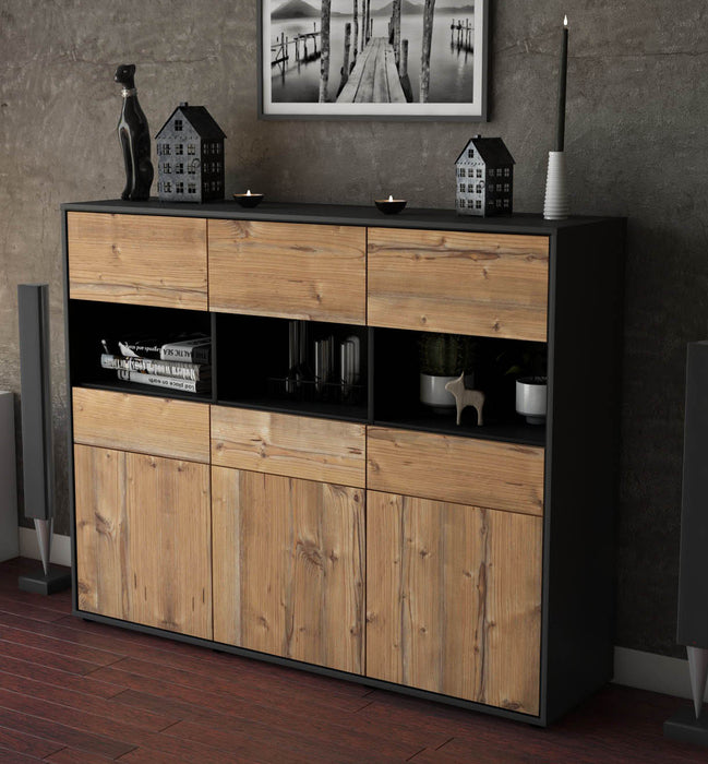 Highboard Tizia, Pinie Studio (136x108x35cm) - Dekati GmbH