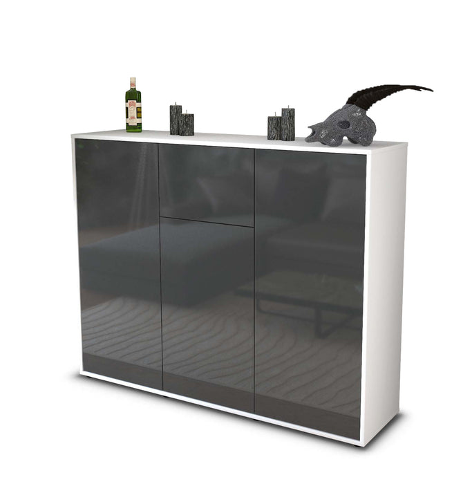 Highboard Lya, Grau Seite (136x108x35cm) - Dekati GmbH