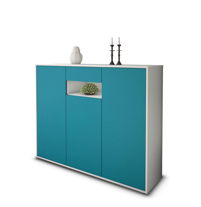 Highboard Madalena, Türkis Seite (136x108x35cm) - Dekati GmbH