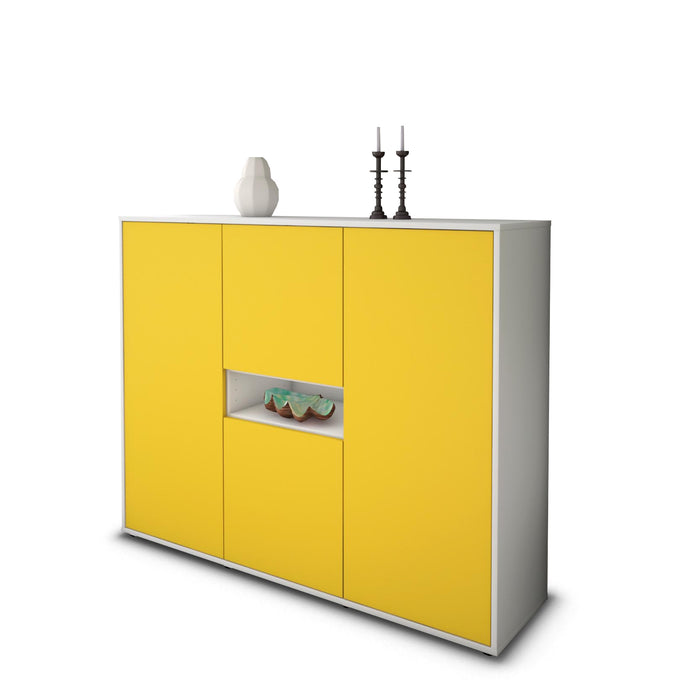 Highboard Maila, Gelb Seite (136x108x35cm) - Dekati GmbH