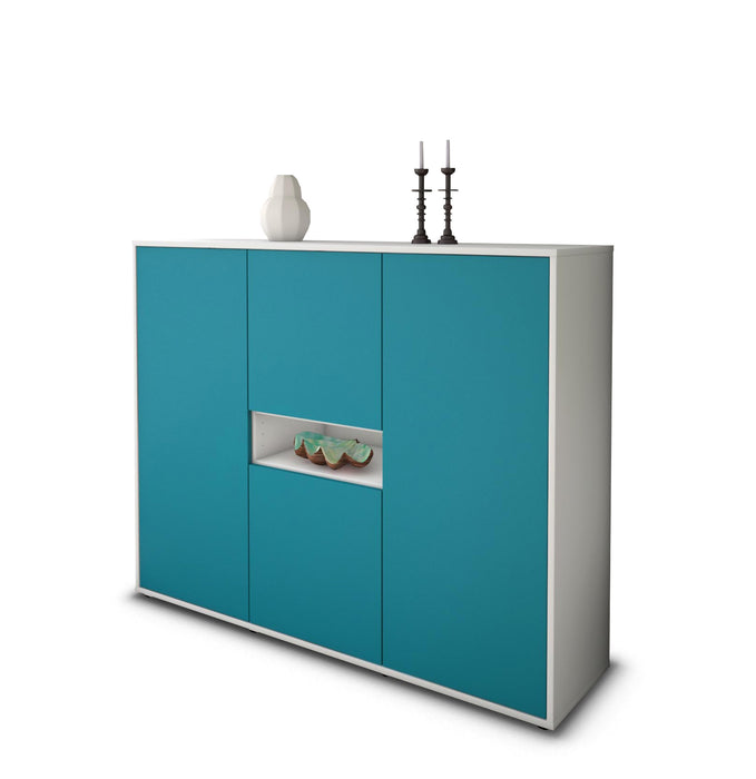 Highboard Maila, Türkis Seite (136x108x35cm) - Dekati GmbH