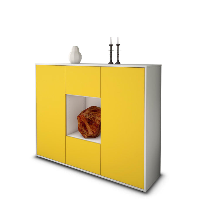 Highboard Mali, Gelb Seite (136x108x35cm) - Dekati GmbH