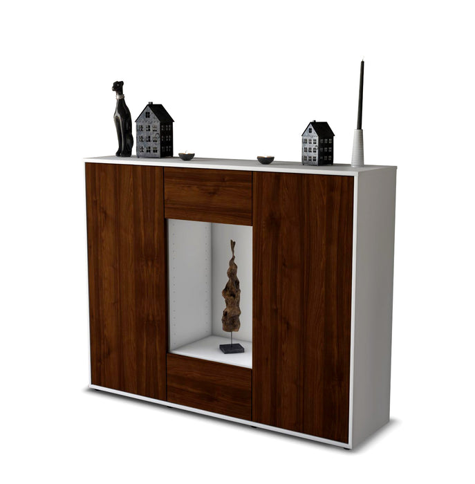 Highboard Malina, Walnuss Seite (136x108x35cm) - Dekati GmbH