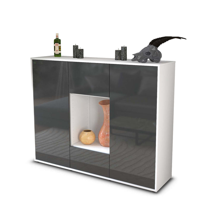 Highboard Manuela, Grau Seite (136x108x35cm) - Dekati GmbH