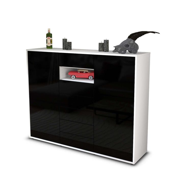 Highboard Maria, Schwarz Seite (136x108x35cm) - Dekati GmbH