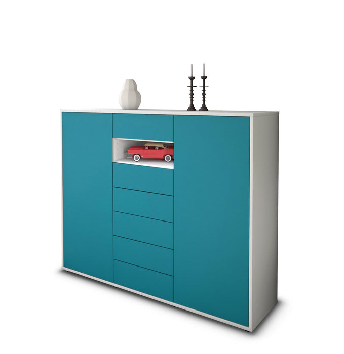 Highboard Maria, Türkis Seite (136x108x35cm) - Dekati GmbH