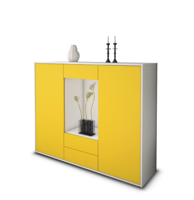 Highboard Marilena, Gelb Seite (136x108x35cm) - Dekati GmbH