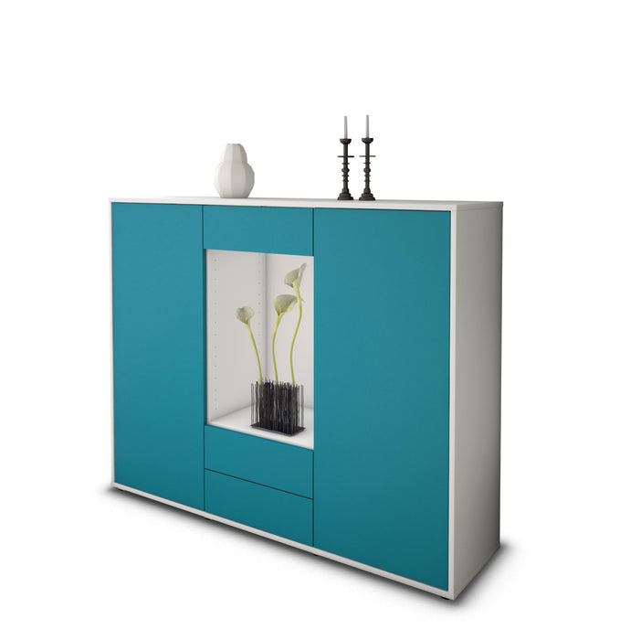 Highboard Marilena, Türkis Seite (136x108x35cm) - Dekati GmbH