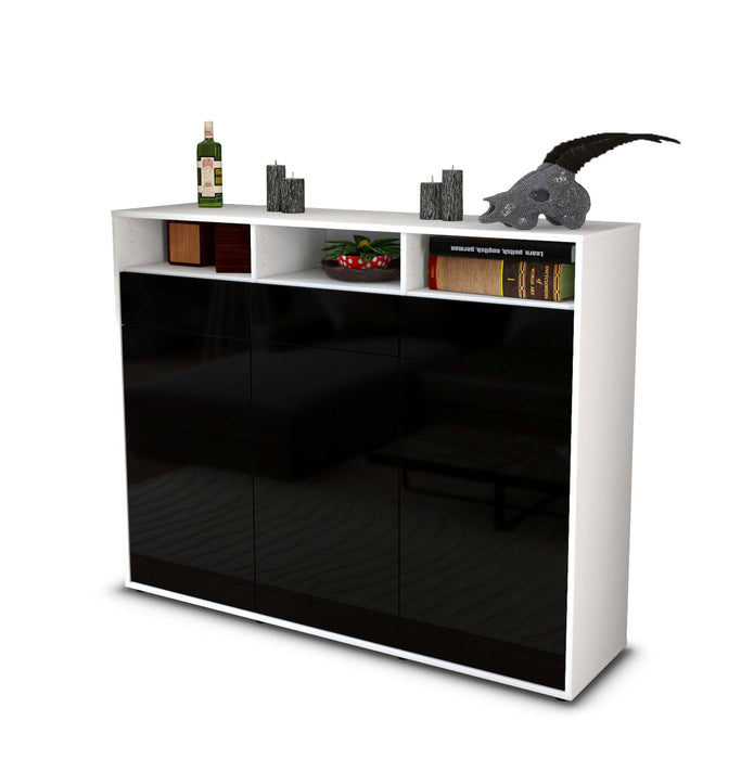 Highboard Marta, Schwarz Seite (136x108x35cm) - Dekati GmbH