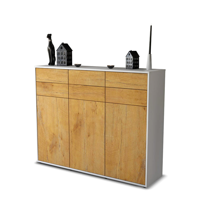 Highboard Martina, Eiche Seite (136x108x35cm) - Dekati GmbH