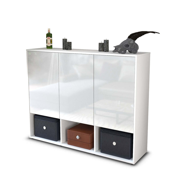 Highboard Mea, Weiß Seite (136x108x35cm) - Dekati GmbH