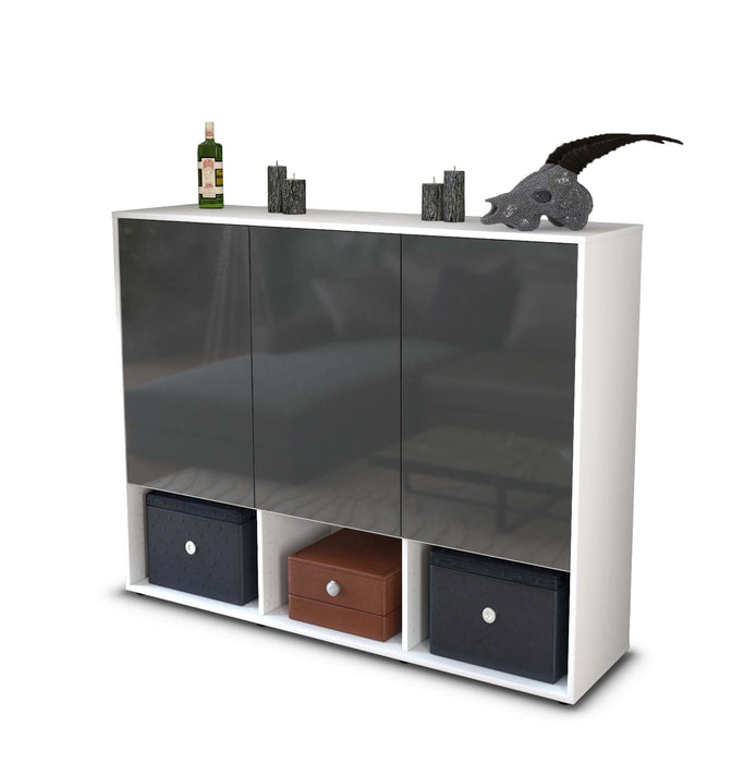 Highboard Mea, Grau Seite (136x108x35cm) - Dekati GmbH