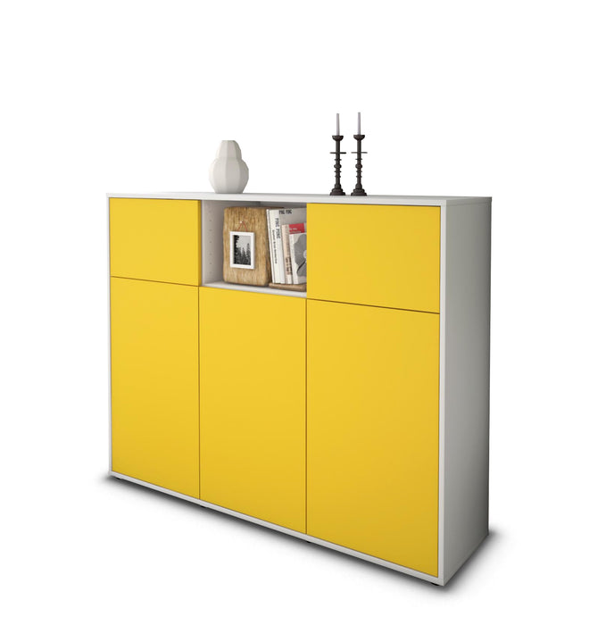 Highboard Melanie, Gelb Seite (136x108x35cm) - Dekati GmbH