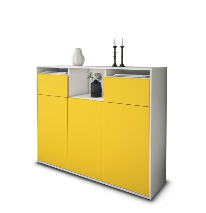 Highboard Melena, Gelb Seite (136x108x35cm) - Dekati GmbH