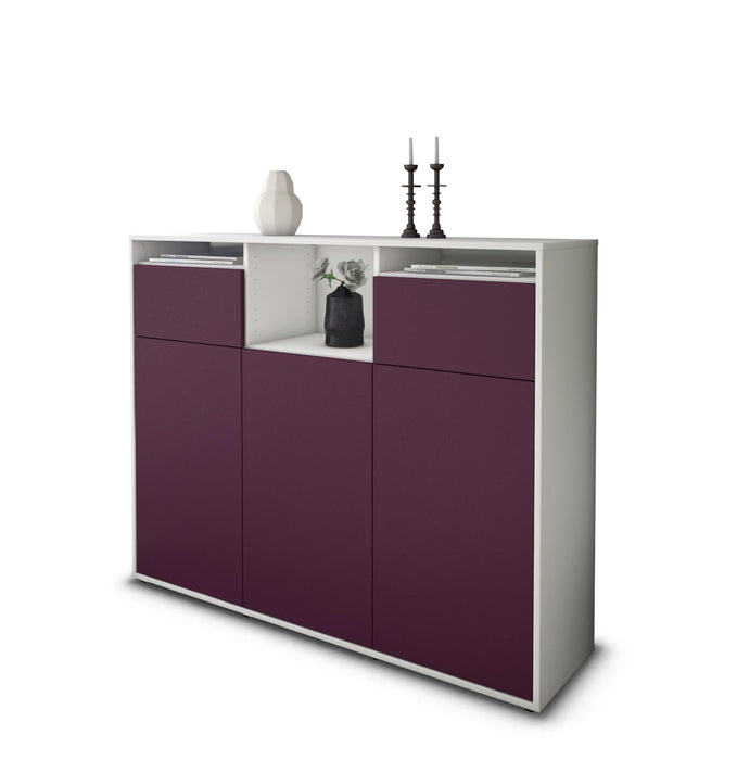 Highboard Melena, Lila Seite (136x108x35cm) - Dekati GmbH