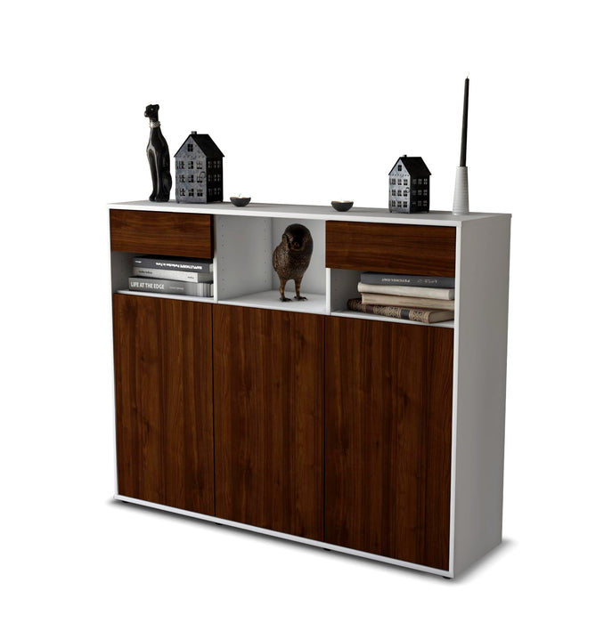 Highboard Mena, Walnuss Seite (136x108x35cm) - Dekati GmbH