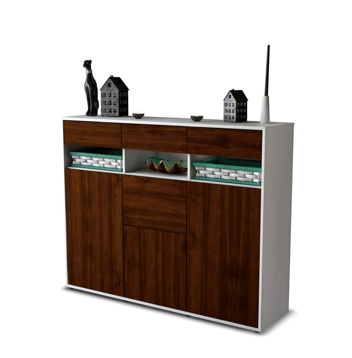 Highboard Michaela, Walnuss Seite (136x108x35cm) - Dekati GmbH