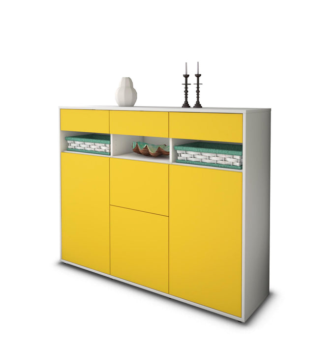 Highboard Michaela, Gelb Seite (136x108x35cm) - Dekati GmbH