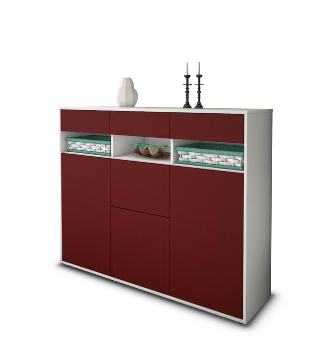 Highboard Michaela, Bordeaux Seite (136x108x35cm) - Dekati GmbH