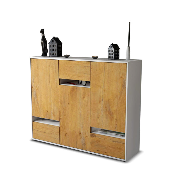 Highboard Mirella, Eiche Seite (136x108x35cm) - Dekati GmbH