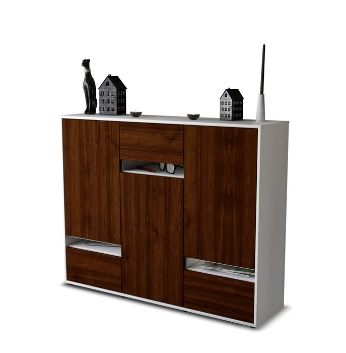 Highboard Mirella, Walnuss Seite (136x108x35cm) - Dekati GmbH